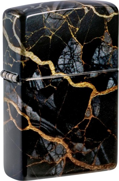 Zippo Feuerzeug Tumbled Chrome 540 Fusion Marble 1