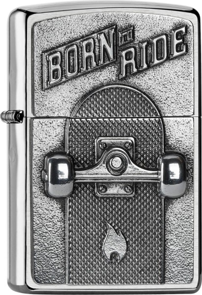 Zippo Feuerzeug Plakette Skateboard