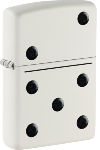 Zippo Feuerzeug Domino Weiss Matte